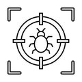 Bug target,Outline vector icon which can easily modify or edit Royalty Free Stock Photo