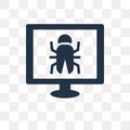 Bug vector icon isolated on transparent background, Bug transpa Royalty Free Stock Photo