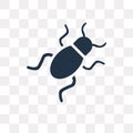 Bug vector icon isolated on transparent background, Bug transpa Royalty Free Stock Photo