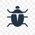 Bug vector icon isolated on transparent background, Bug transpa Royalty Free Stock Photo