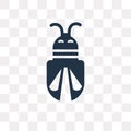 Bug vector icon isolated on transparent background, Bug transpa Royalty Free Stock Photo