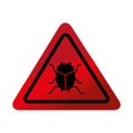 Bug virus alert icon Royalty Free Stock Photo