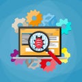 Bug and virus in the programming code Royalty Free Stock Photo