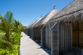 Bungalos at the topical resort at Maldives