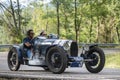 Bugatti 37 A engaged in a regularity competition during the Gran Premio Nuvolari