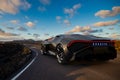 Bugatti La Voiture Noire on a desert road