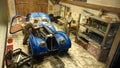 Bugatti 57 SC Atlantic scale model diorama Royalty Free Stock Photo