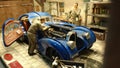 Bugatti 57 SC Atlantic scale model diorama Royalty Free Stock Photo