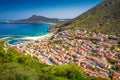 Buggerru town near Portixeddu beach and San Nicolo, Costa Verde, Sardinia, Italy Royalty Free Stock Photo