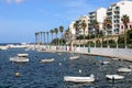 Bugibba harbour and Mediterranean Sea, Malta Royalty Free Stock Photo