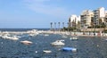 Bugibba harbour and Mediterranean Sea, Malta Royalty Free Stock Photo