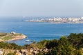 Buggiba shore coastline of Malta