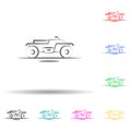 Buggies desert car multi color set icon. Simple thin line, outline vector of desert icons for ui and ux, website or mobile