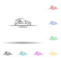 Buggies desert car multi color set icon. Simple thin line, outline vector of desert icons for ui and ux, website or mobile