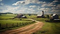 buggy amish countryside picturesque Royalty Free Stock Photo