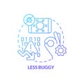 Less buggy blue gradient concept icon