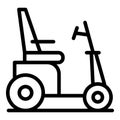 Buggy electric wheelchair icon outline vector. Scooter chair