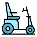 Buggy electric wheelchair icon vector flat