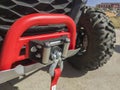 Buggy equipped with built-in winch