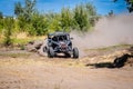 Buggy extreme riding in sandy track. UTV, 4x4, rally