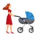 Buggy fit ultimate outdoor fitness class mother jogging with stroller Royalty Free Stock Photo
