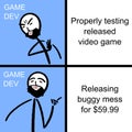 Buggy mess video game meme