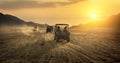 Buggy riding in desert Royalty Free Stock Photo