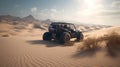 Buggy sand dunes desert Hyper-realistic two generative AI