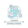Less buggy turquoise concept icon