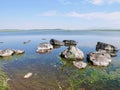 Bughdasheni Lake in Javakheti volcanic plateau. Ninotsminda, Georgia.