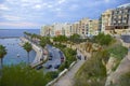 Bugibba and Qawra promenade, Malta Royalty Free Stock Photo