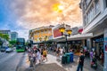 Bugis Street market is a popular tourist destination, and is close to the MRT stop Bugis Station, Singapore. Royalty Free Stock Photo