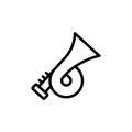 Bugle icon. Simple line, outline vector elements of rock n roll icons for ui and ux, website or mobile application