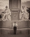 Bugle player saluting at Gettysburg National Cemetery Royalty Free Stock Photo