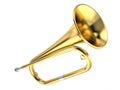 Bugle on white Royalty Free Stock Photo