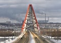 Bugrinskij bridge and the smokestacks on the Bank