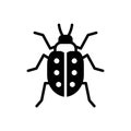 Black solid icon for Bugs, creature and critter