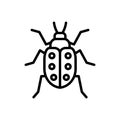 Black line icon for Bugs, creature and critter