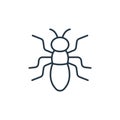 bugs icon vector from animals concept. Thin line illustration of bugs editable stroke. bugs linear sign for use on web and mobile