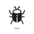 bugs isolated icon. simple element illustration from technology concept icons. bugs editable logo sign symbol design on white