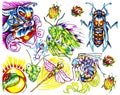 Bugs newskool tattoo set