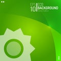 Eco Abstract Wallpaper Template. Vector Green Climate Sun Weather Background. EPS10