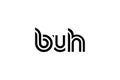 BUH Creative Unique Modern Letter Logo Design. Elegant Monogram Logo Design with Decorative Elements and Typography Royalty Free Stock Photo