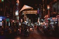 Bui Vien Walking Street in Saigon the Ho Chi Minh City Vietnam Royalty Free Stock Photo