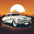 Buick Roadmaster White Silhouette Image Creation Royalty Free Stock Photo