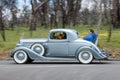 1935 Buick 46S Coupe driving on country road