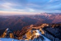 Buila Vanturarita mountains seen from Cozia Peak Royalty Free Stock Photo