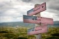 build back better text on wooden signpost with the american flag