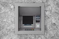 Build In Bank Cash ATM Machine. 3d Rendering Royalty Free Stock Photo