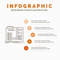 Build, construct, diy, engineer, workshop Infographics Template for Website and Presentation. Line Gray icon with Orange